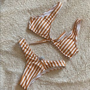 Yellow Striped Bikini